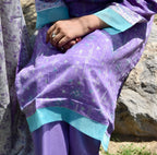 ZAREV – Lavender Dream: Amethyst Purple Floral Lawn 3-Piece Stitched Suit