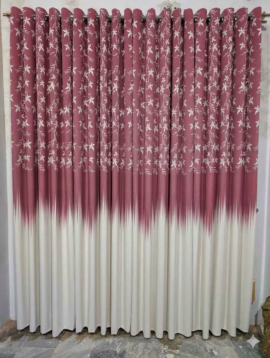 ZAREV Digital Velvet Curtains – Rosewood Floral