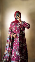 Royal Plum Floral Bloom LAWN-001