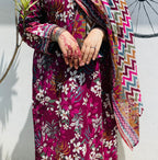 Royal Plum Floral Bloom LAWN-001