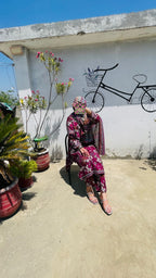 Royal Plum Floral Bloom LAWN-001