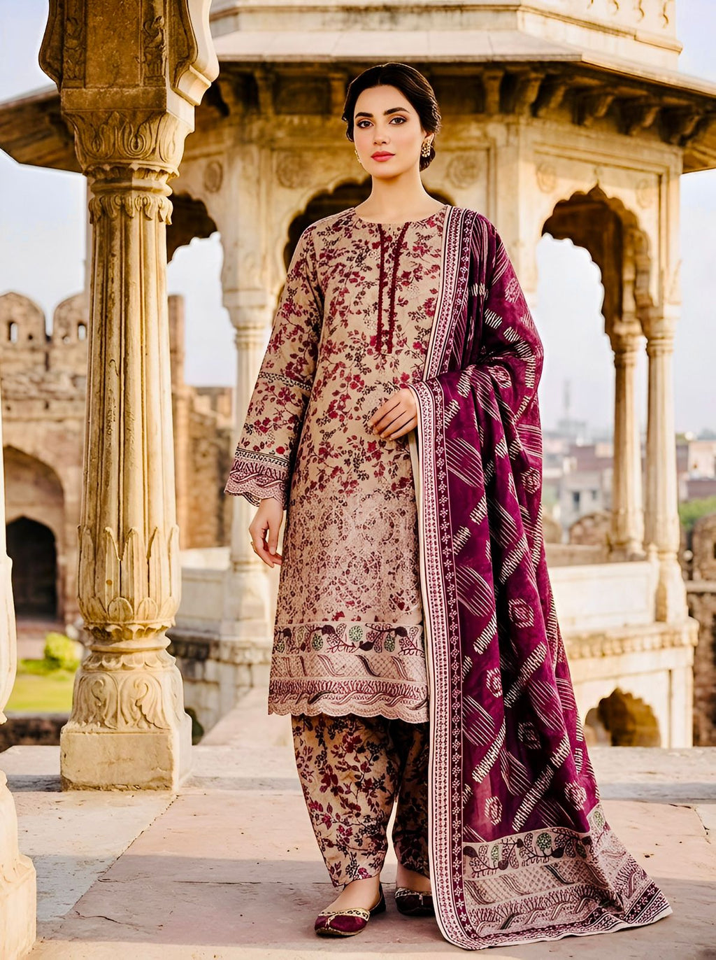 Embroidered Maroon – Article No. 03
