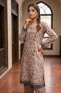 ZAREV – Dusty Rose Floral Sketch Lawn 2-Piece Stitched Suit