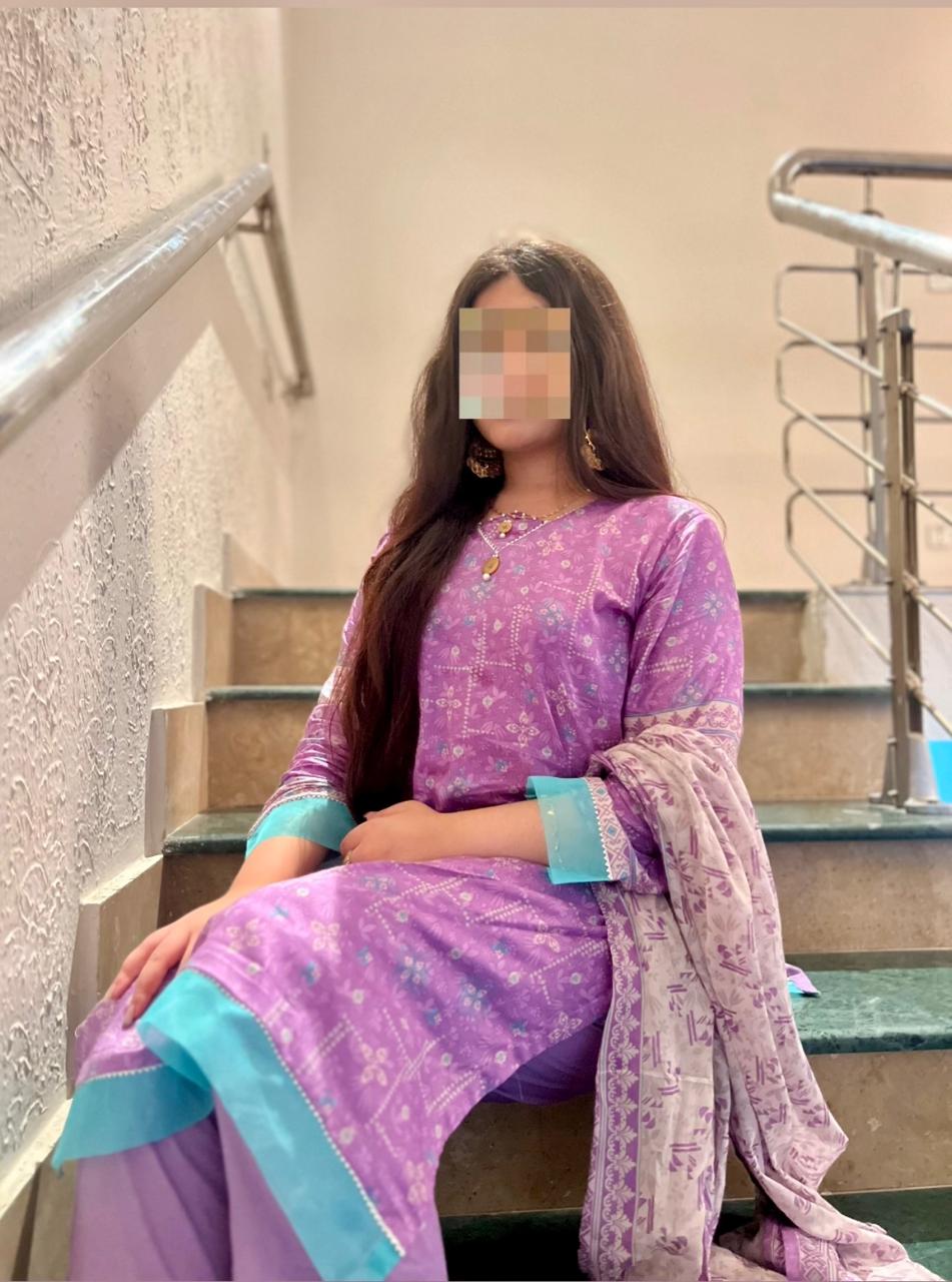 ZAREV Soft Lilac Printed Lawn 3PC Suit with Aqua Border Details