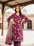 ZAREV Magenta Rose Botanical Stitched Lawn Collection