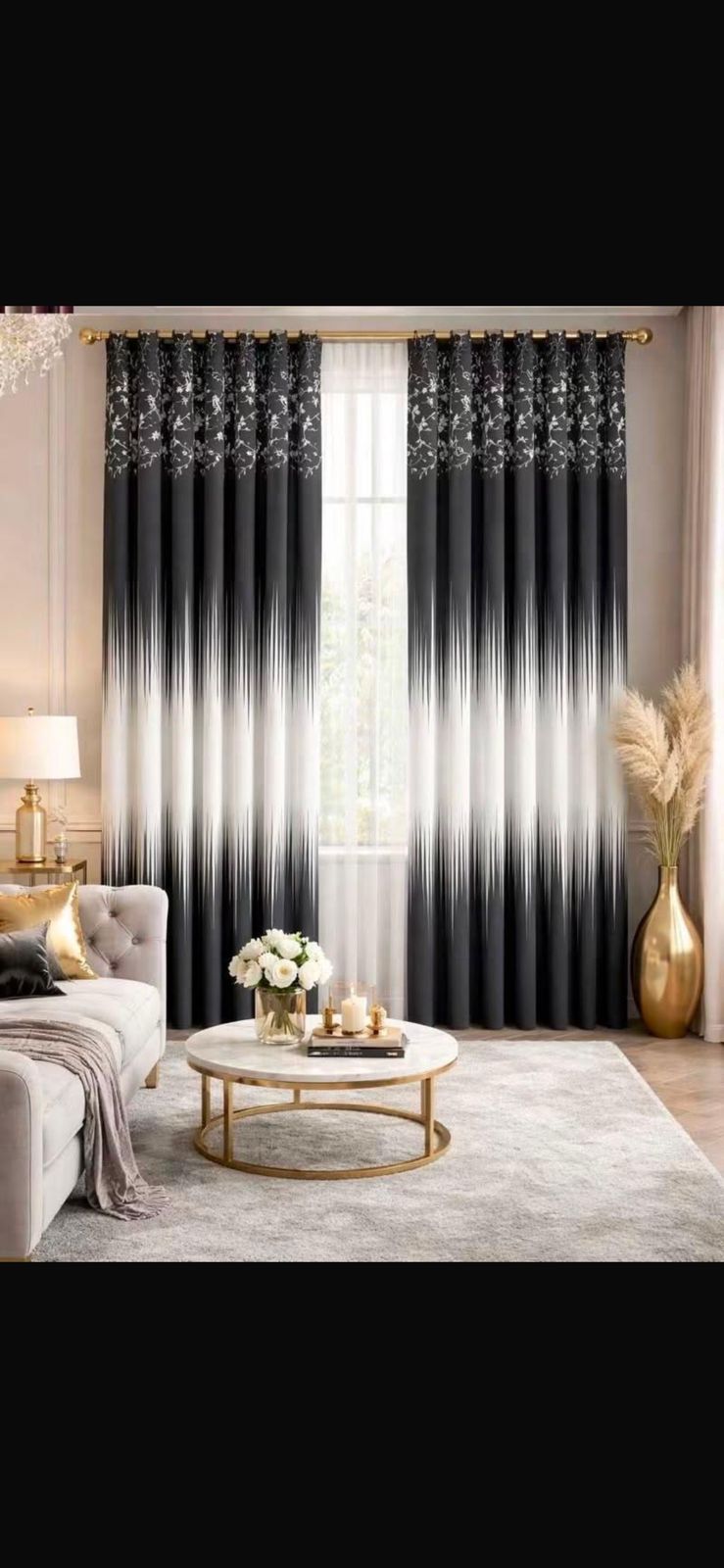 ZAREV Digital Velvet Curtains – Burgundy Floral