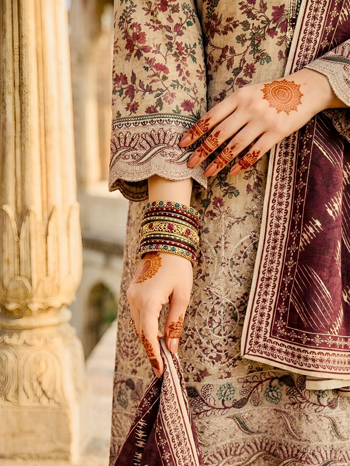 Embroidered Maroon – Article No. 03