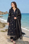 ZAREV Midnight Black Gold Motif Stitched Lawn Collection